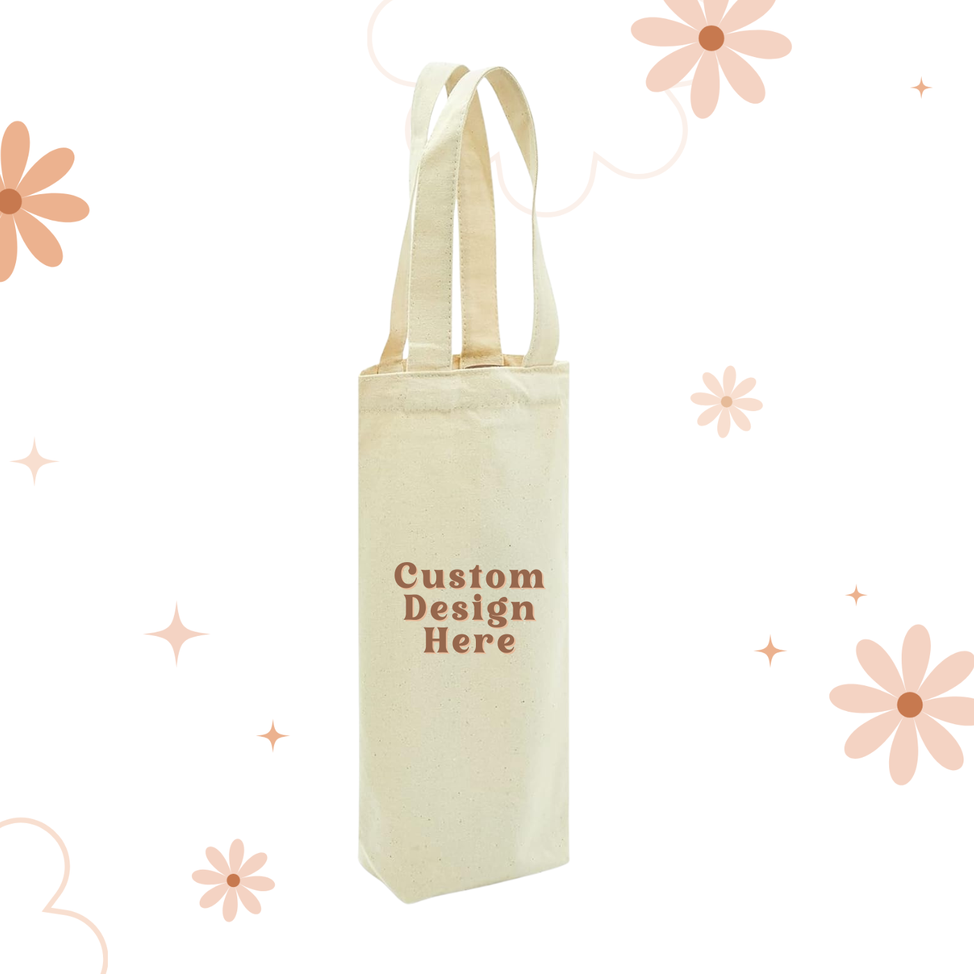Canvas Wine Tote Bag