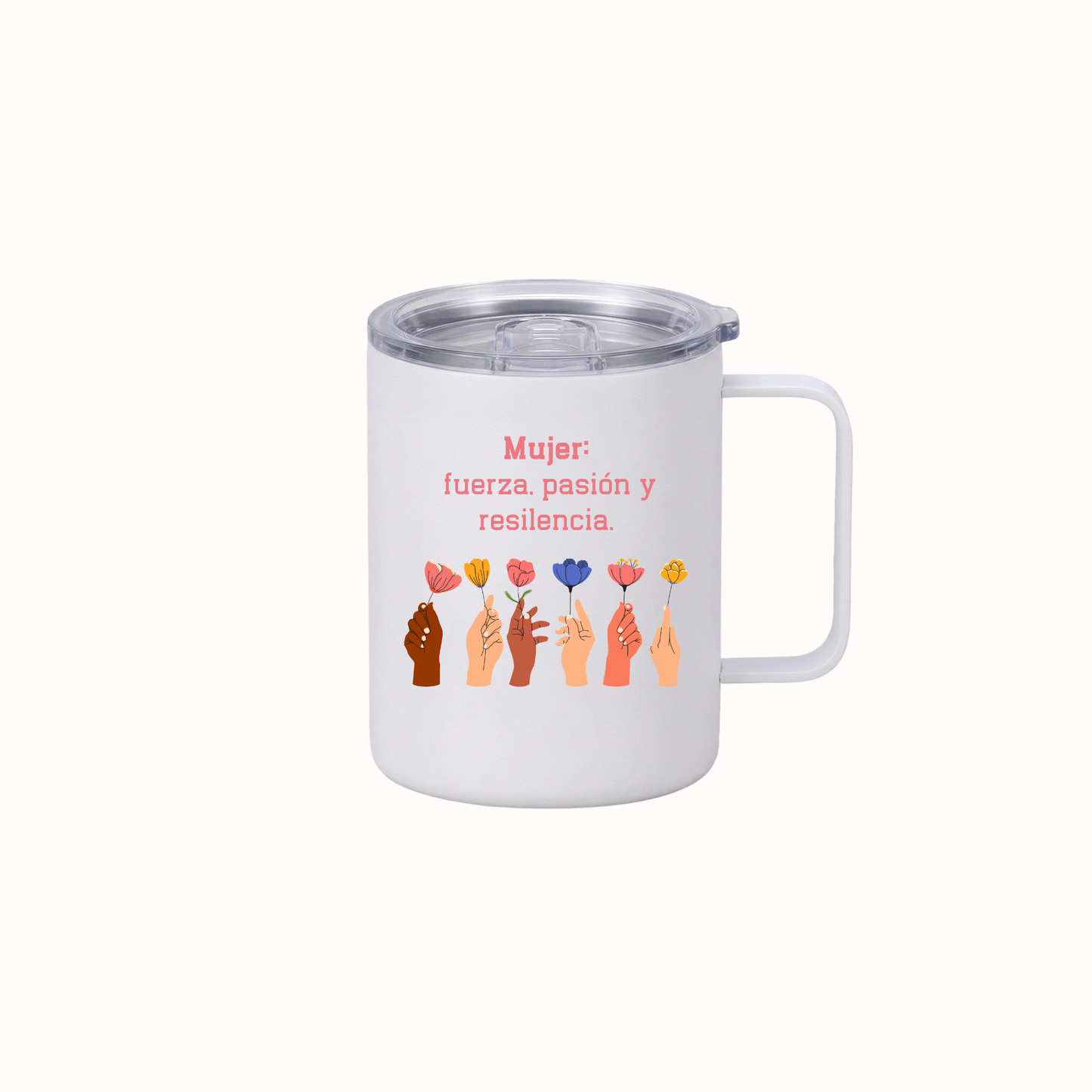 Mujer Ceramic Travel Mug