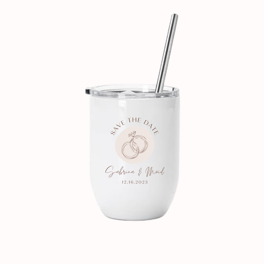 Save the Date Wine Tumbler