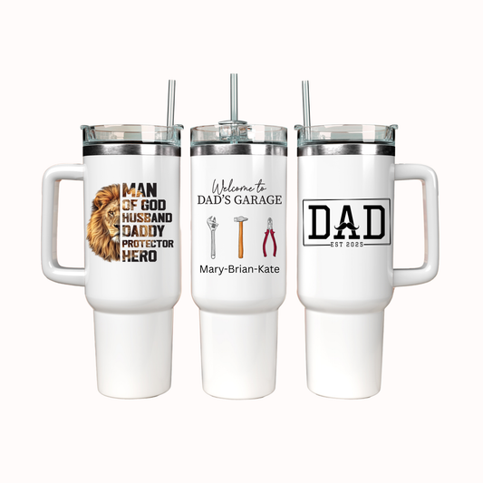 The 40 oz Insulated Tumbler with Handle & Straw