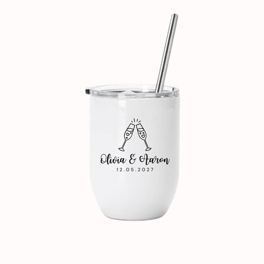 Save the date wine tumbler