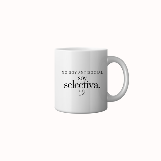 No Soy Antisocial Ceramic Mug